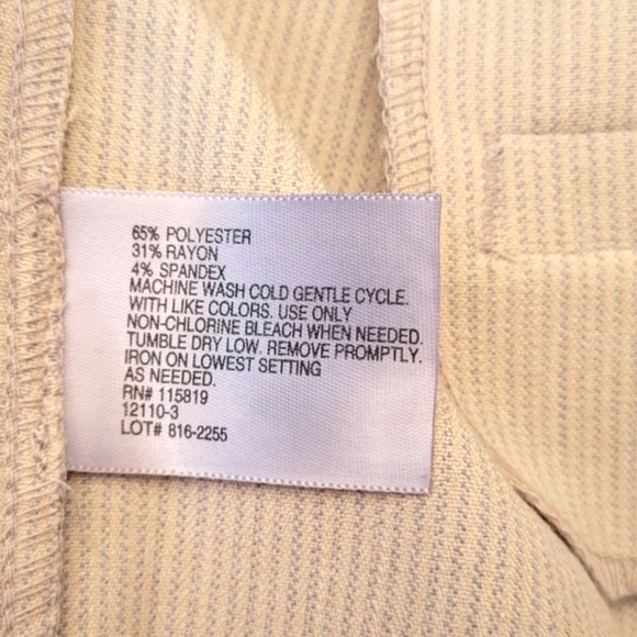 Lightweight professional pants in taupe/cream subtle stripes, NWT, size 14 - Picture 8 of 8